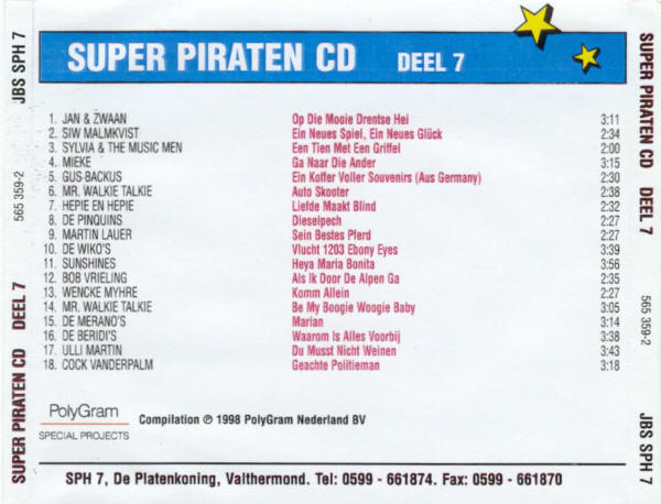 Super Piraten Cd Deel 07 : Back